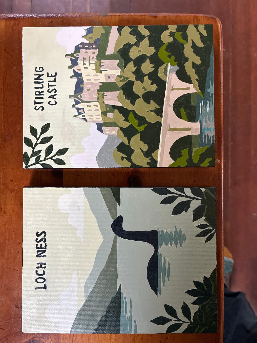 Customer photo review of 6 Mini Paintings - Loch Ness Set