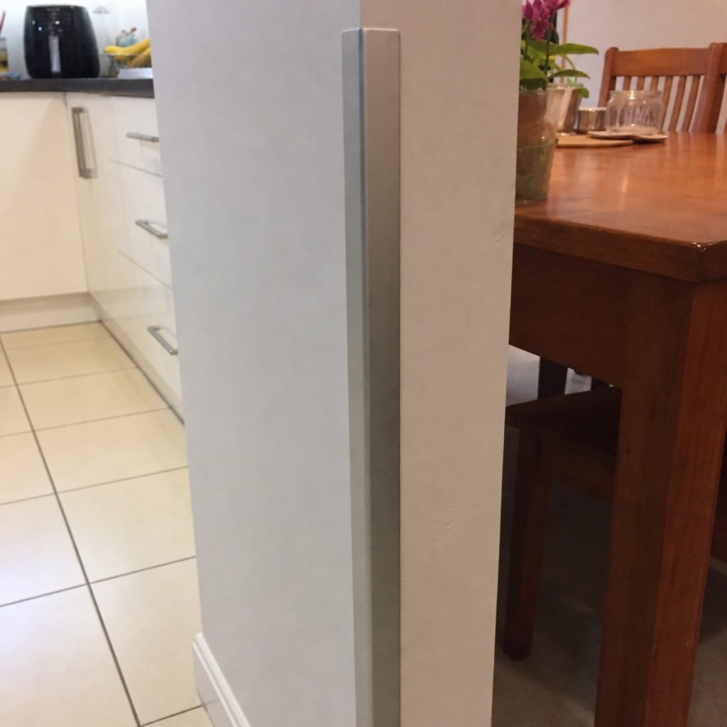 Customer photo review of Aluminium Corner Edge Protection Trim – Self-Adhesive Wall & Floor Edge Guard 1.5m