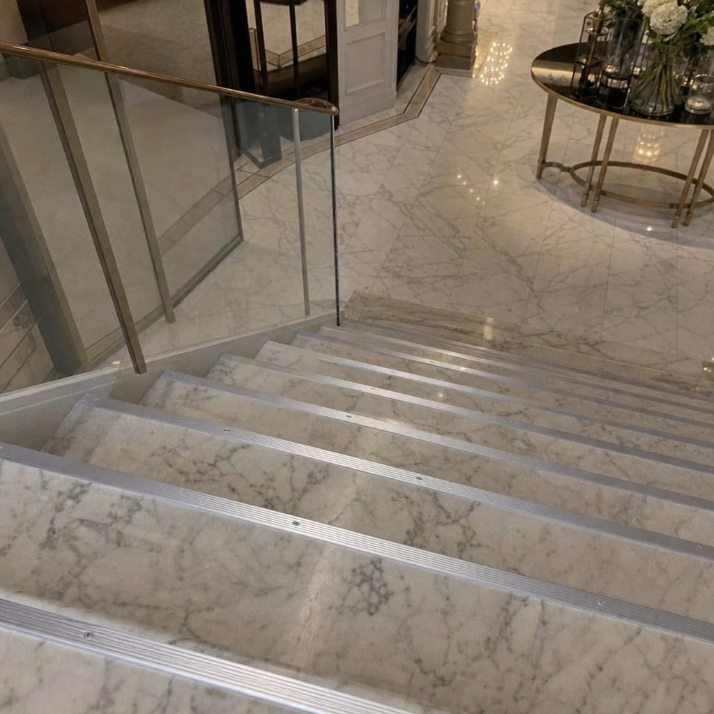 Customer photo review of Anodised Aluminium Non-Slip Ribbed Stair Nosing Edge Trim 40 x 20mm | 900mm & 2.7m Lengths | 5 Colours