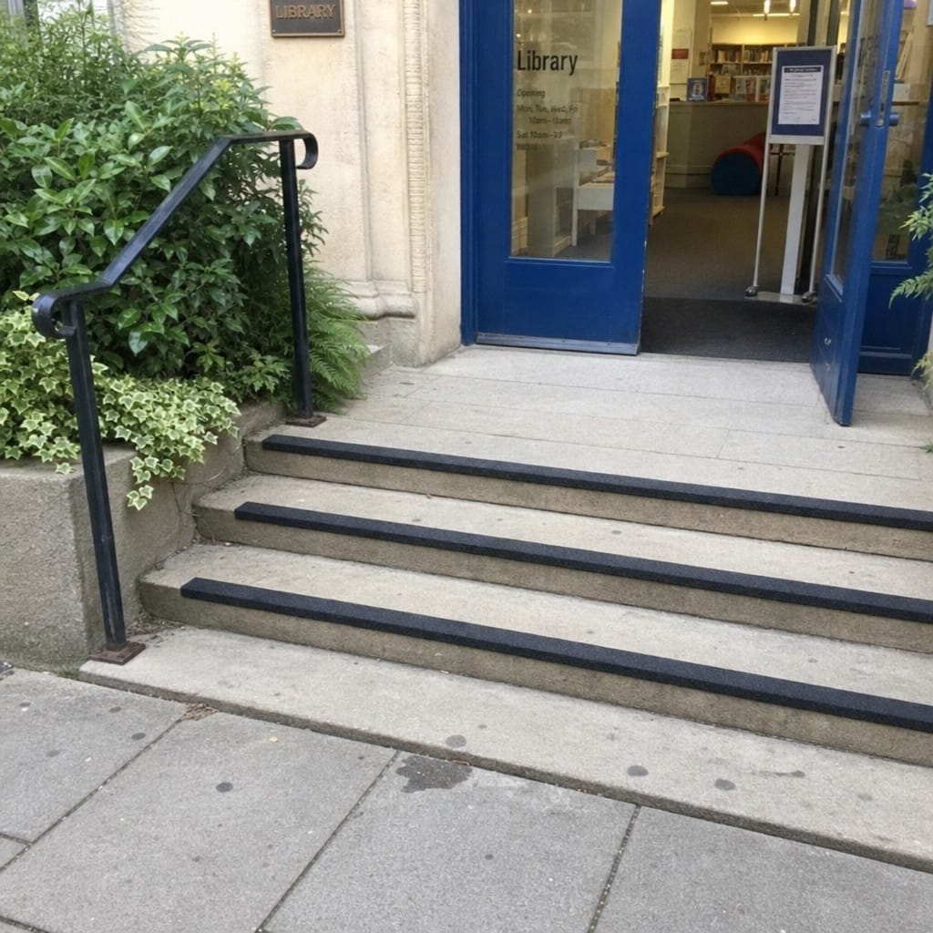 Customer photo review of GRP Anti-Slip Stair Nosing 55×55mm | Black | 3mm | 10+ Year Life