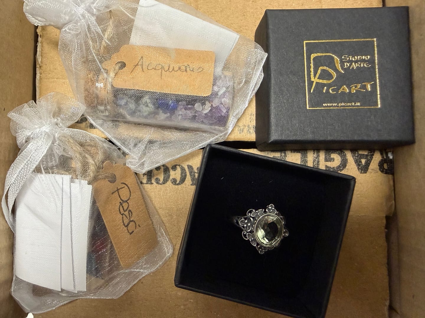 Customer photo review of Anello Prasiolite e Argento 925 - Decor