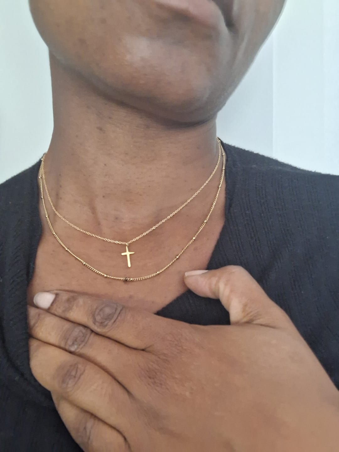 Customer photo review of Cross Necklace