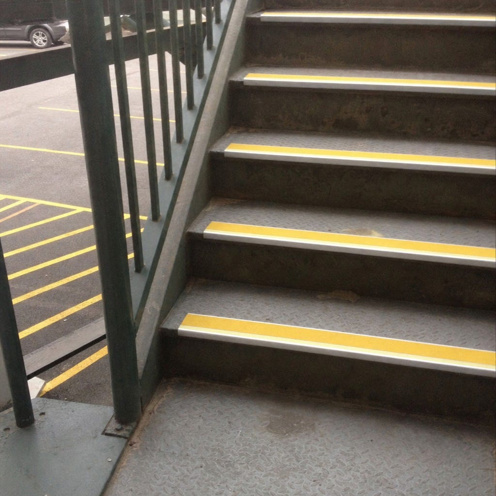 Customer photo review of Aluminium Stair Nosing 68x33mm Silicon Carbide Ramped Anti Slip