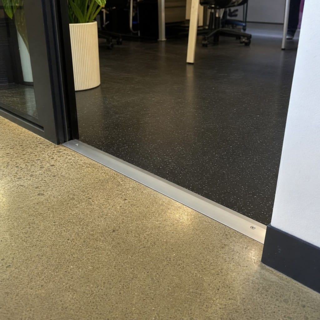 Customer photo review of 49mm Wide Aluminium Door Threshold Strip | Wide Floor Transition Bar