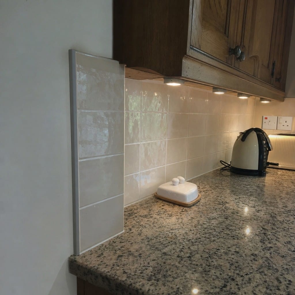 Customer photo review of PVC Tile Trim Straight Edge 6mm 8mm 10mm 12mm for Walls