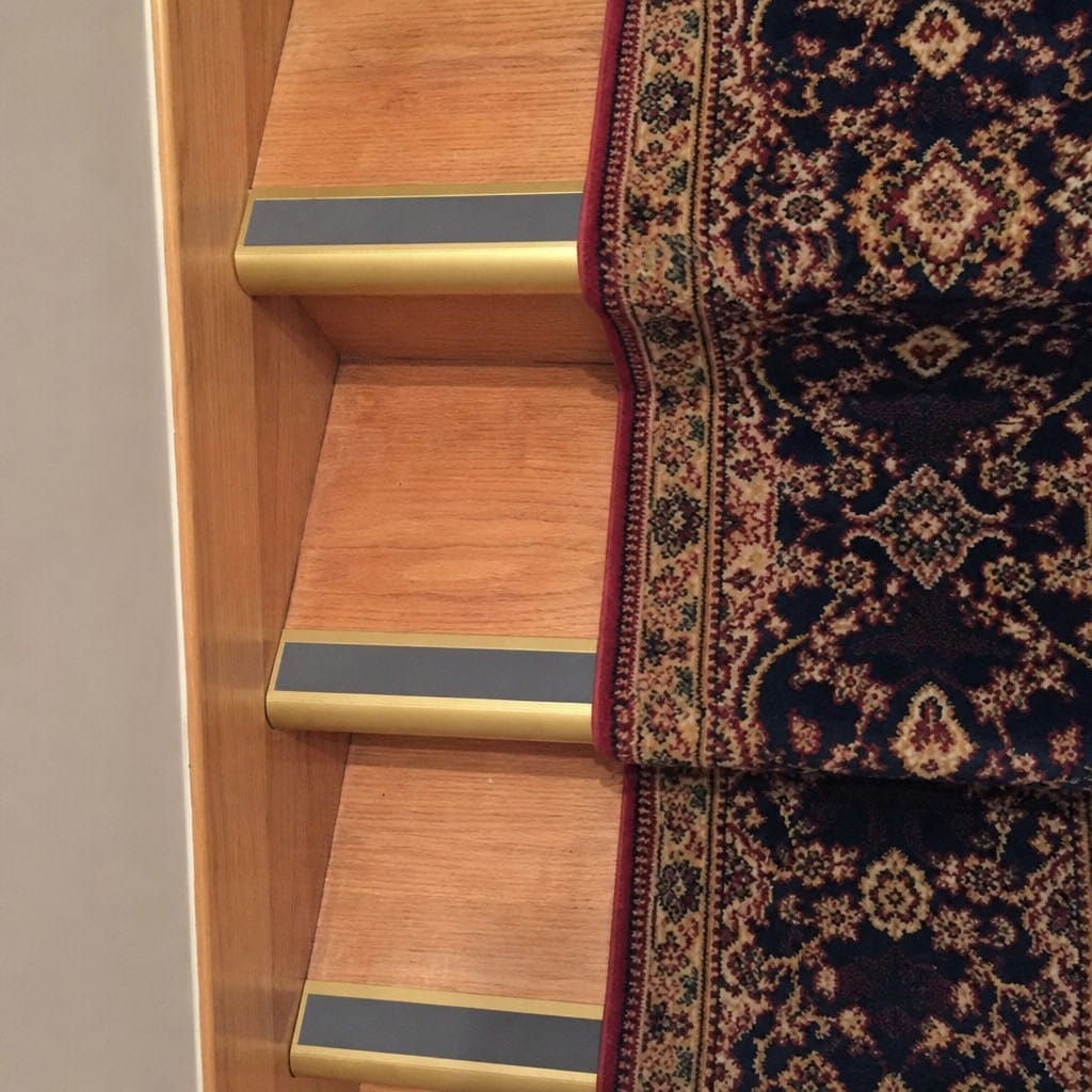 Customer photo review of Aluminium Stair Nosing 70mm Tread 2.75m Bullnose