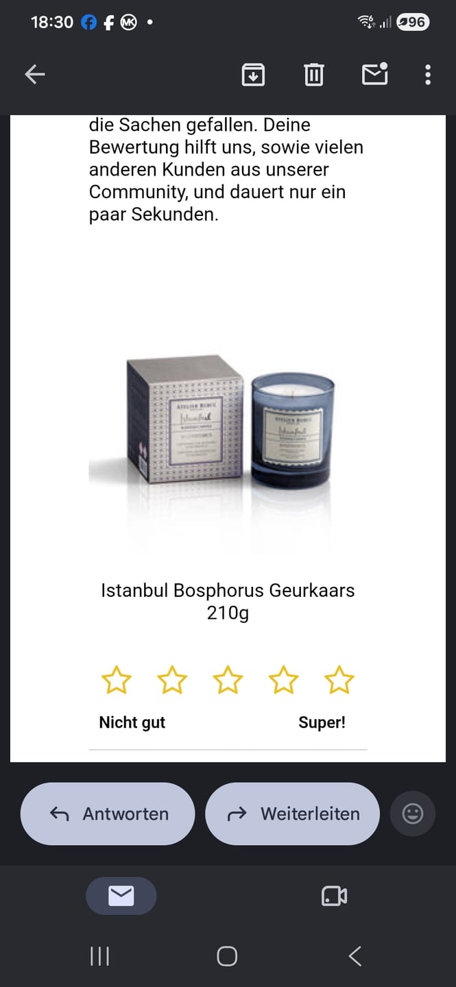 Customer photo review of Istanbul Bosphorus Geurkaars 210g