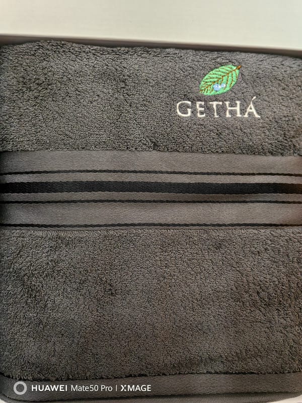 Customer photo review of Getha Lux Towel - Dark Grey