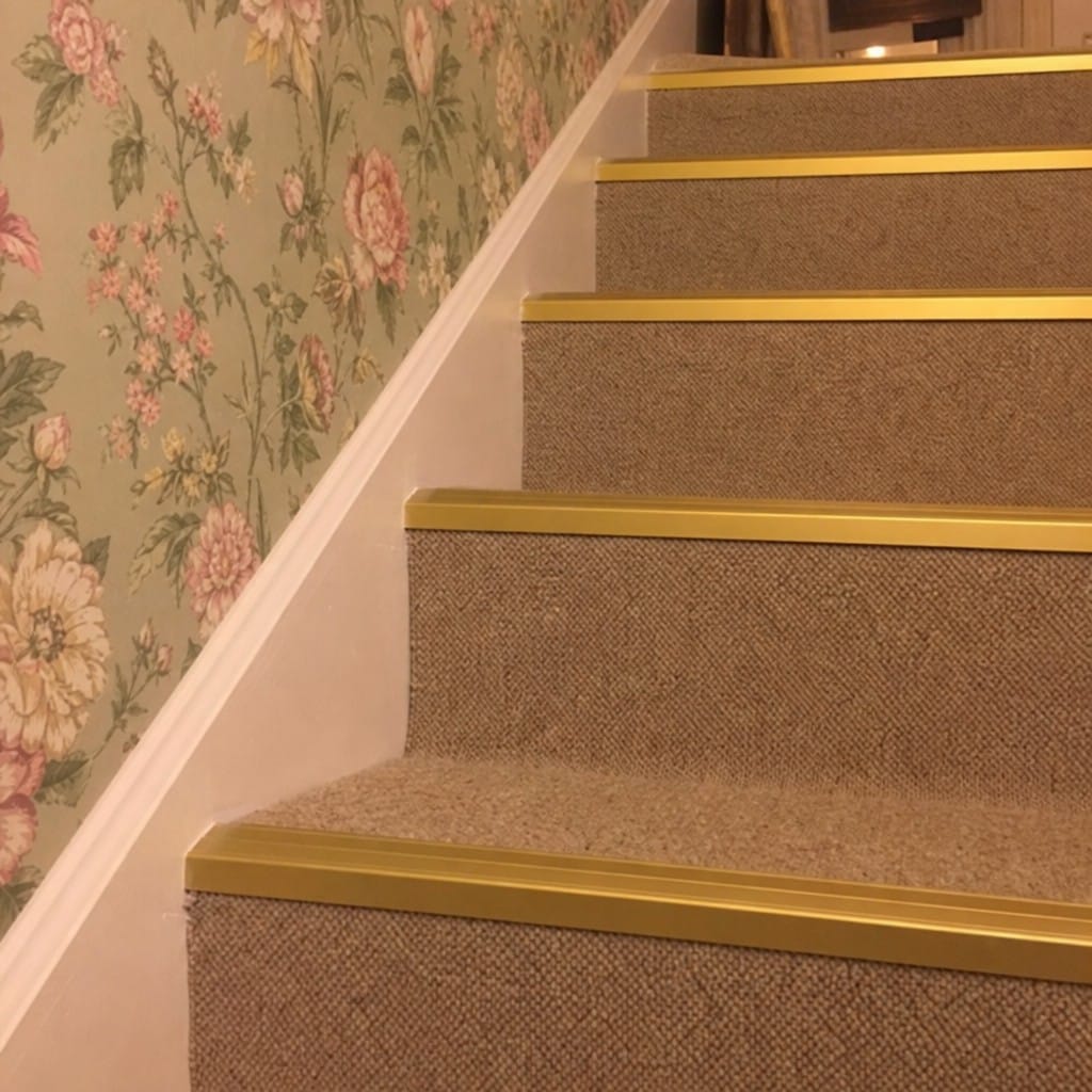 Customer photo review of Self-Adhesive Aluminium Stair Nosing 30mm x 20mm