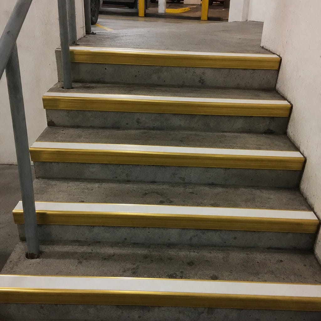 Customer photo review of Heavy Duty Aluminium Stair Nosing 3.22m Slip Resistant