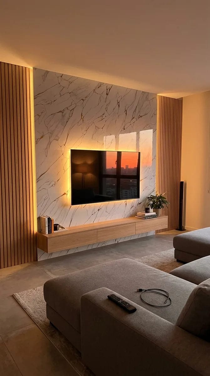 Customer photo review of Panneau PVC - Effet Marbre Blanc Gris - 250 x 120 cm – 100% Imperméable - 15 ans Garantie