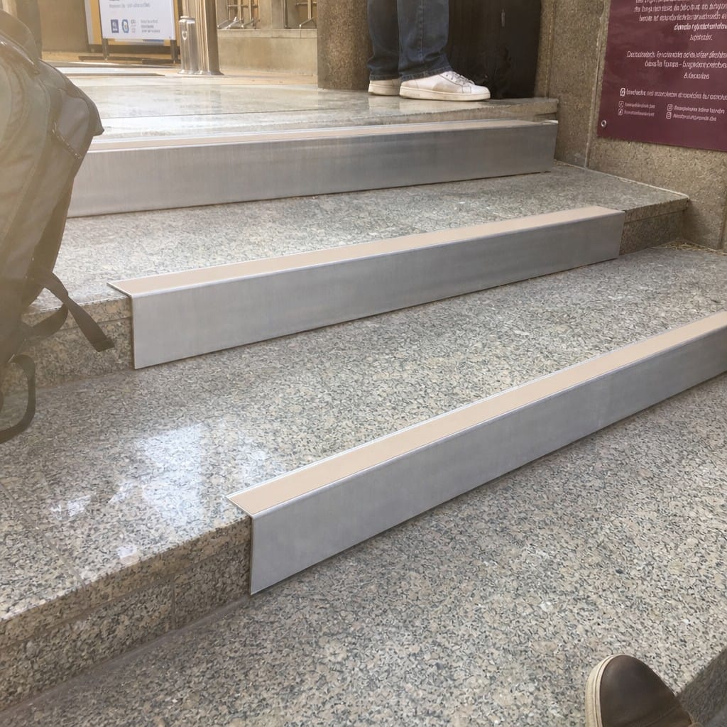Customer photo review of Rakeback Aluminium Stair Nosing 2.75m 56mm Custom Finishes