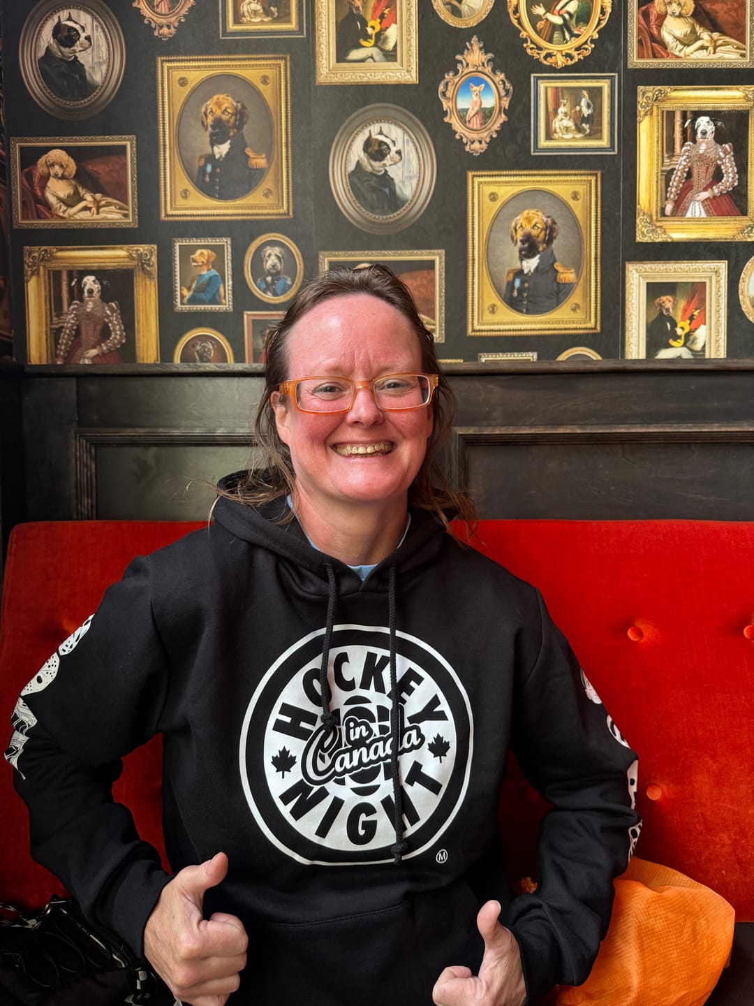 Customer photo review of Hockey Night in Canada Goalie Mask Evolution Hoodie