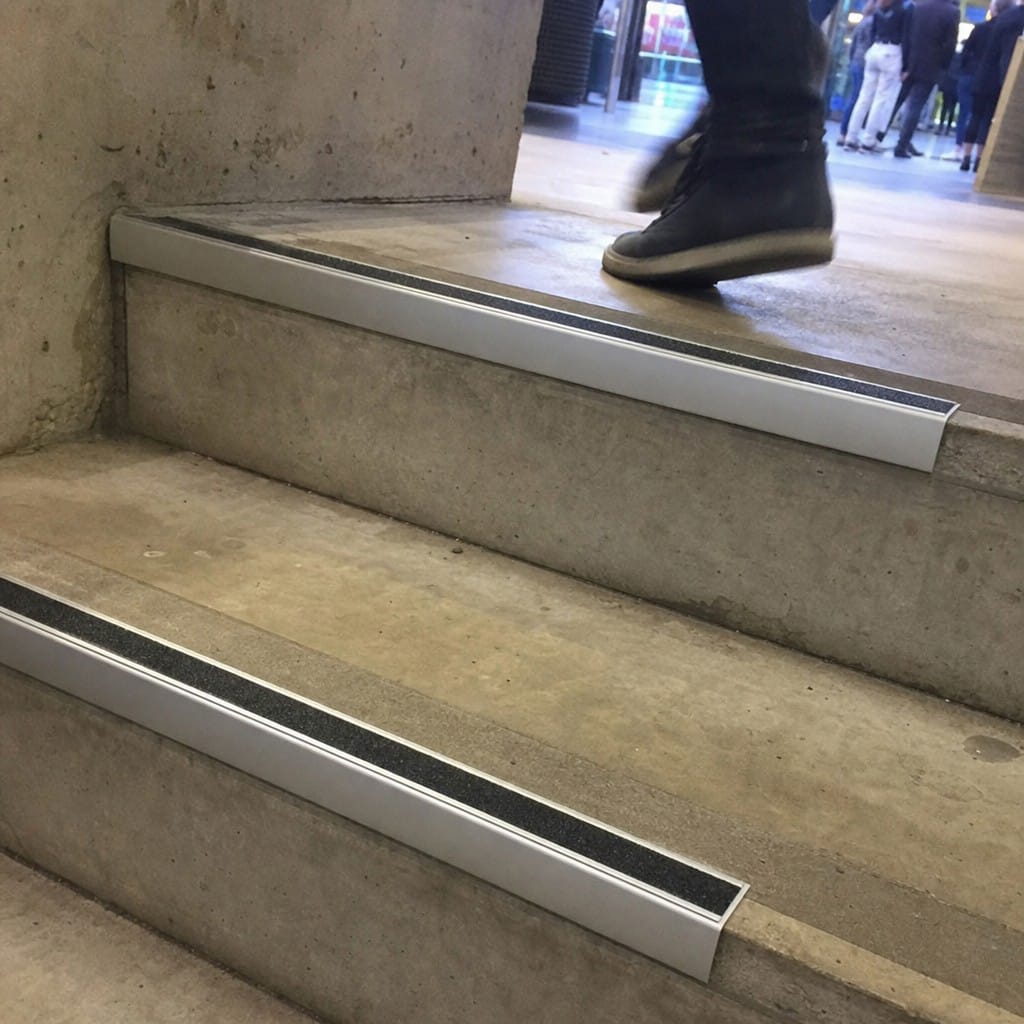 Customer photo review of Anodised Aluminium Stair Nosing 41x26.6mm with Anti Slip Tape