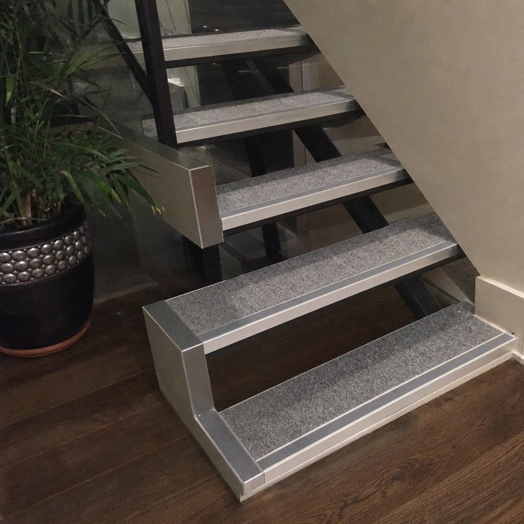 Customer photo review of Aluminium Stair Edge Trim, Pre-Formed Side Angles and Landing Strip