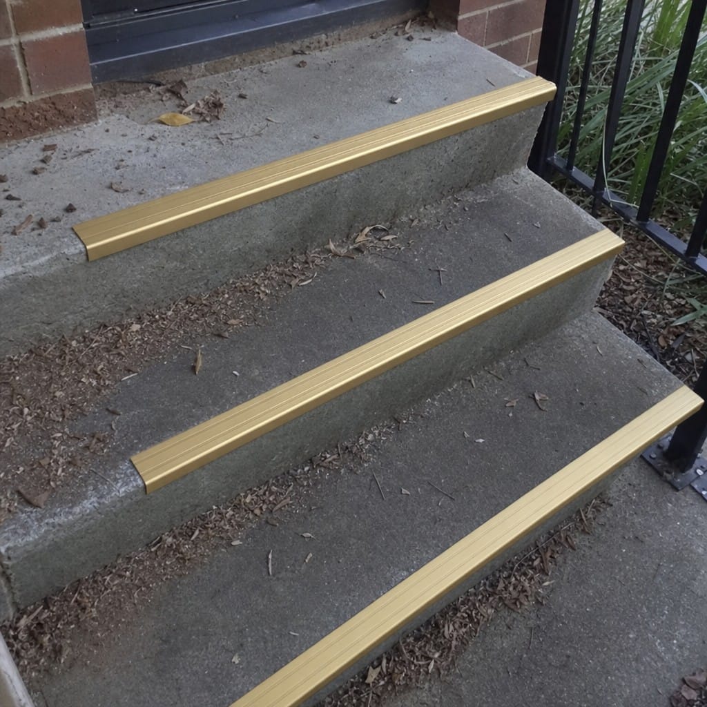 Customer photo review of Self-Adhesive Aluminium Stair Nosing 30mm x 20mm