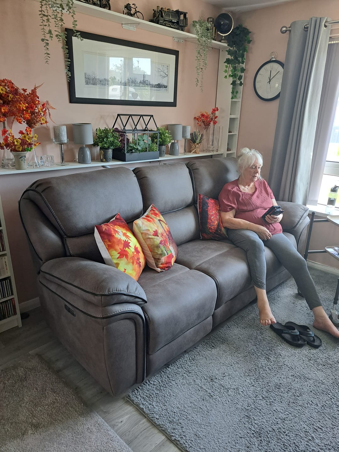 Customer photo review of Monaco 3 Seater Recliner Sofa - Grey