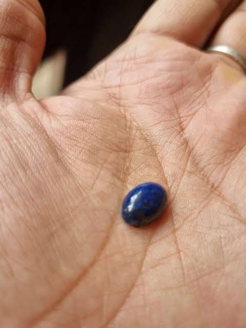 Customer photo review of Natural Lapis Lazuli Gemstone – Certified & Genuine