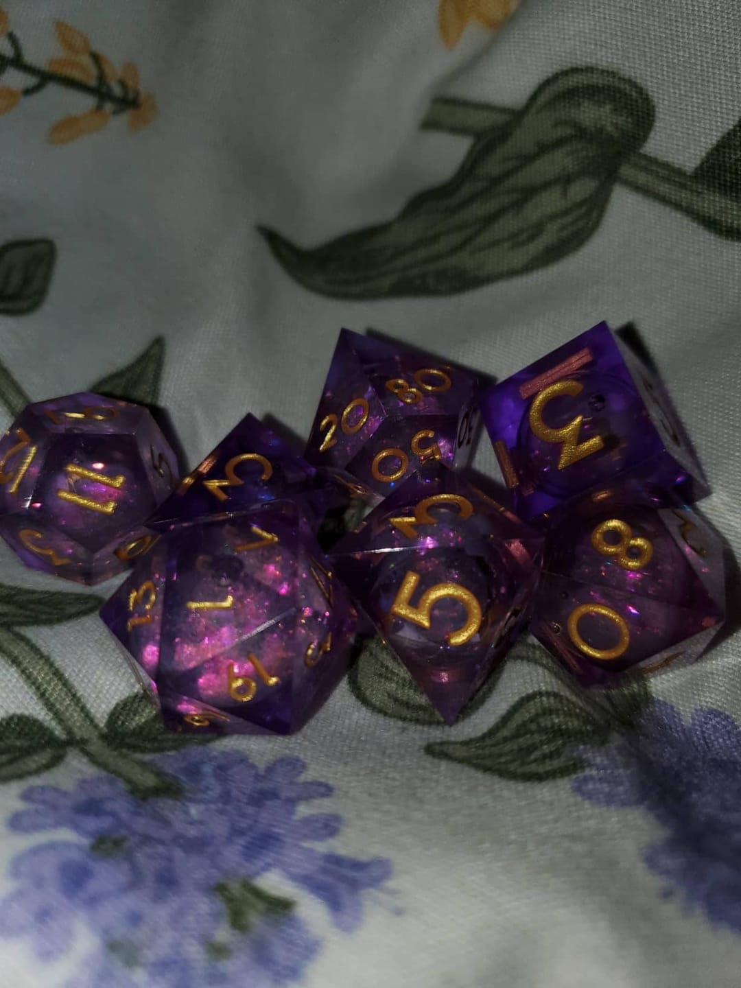Customer photo review of Liquid Galaxy Dice Set