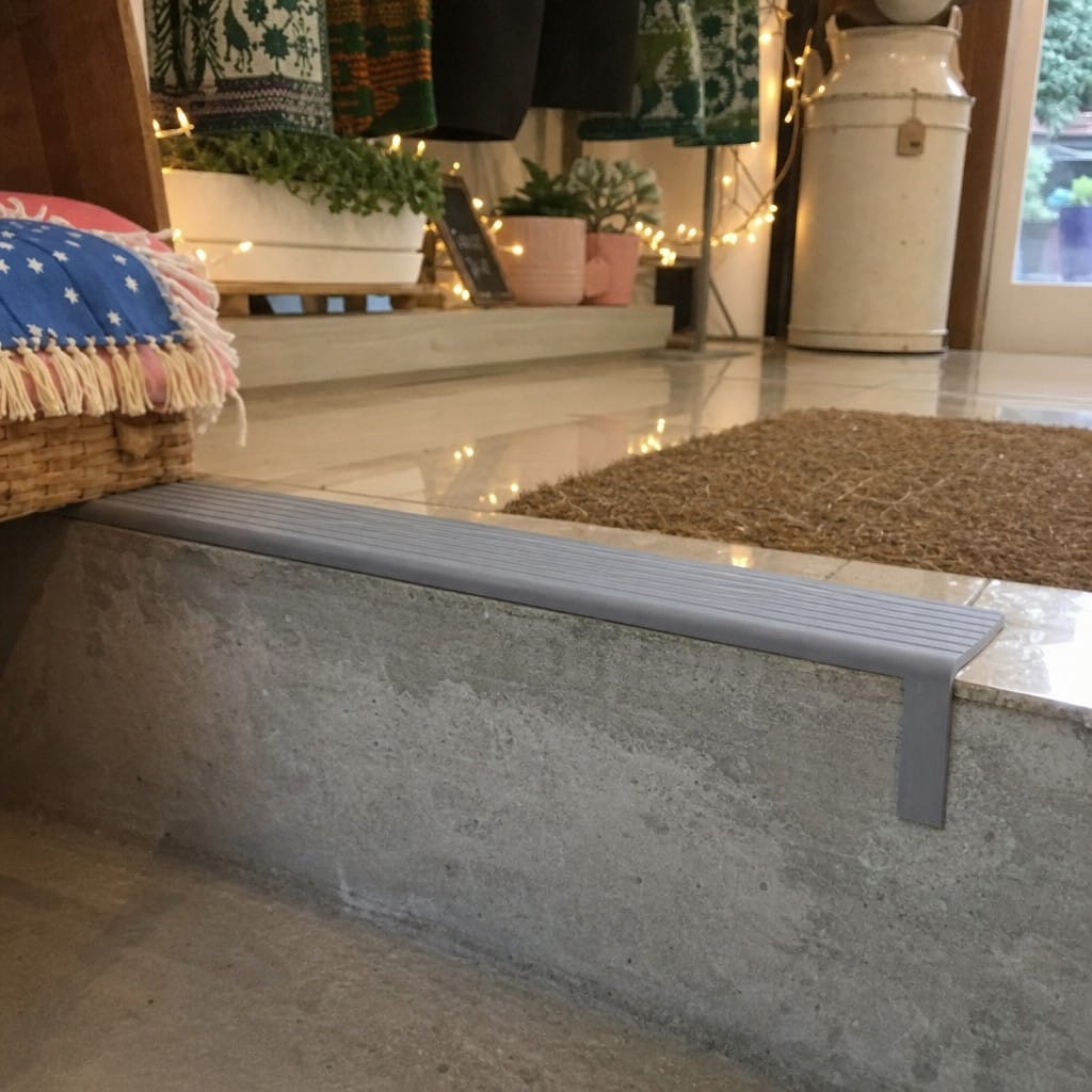 Customer photo review of PVC Flexible Stair Edging 75x34mm Ribbed Tread Indoor, 2.75m Length