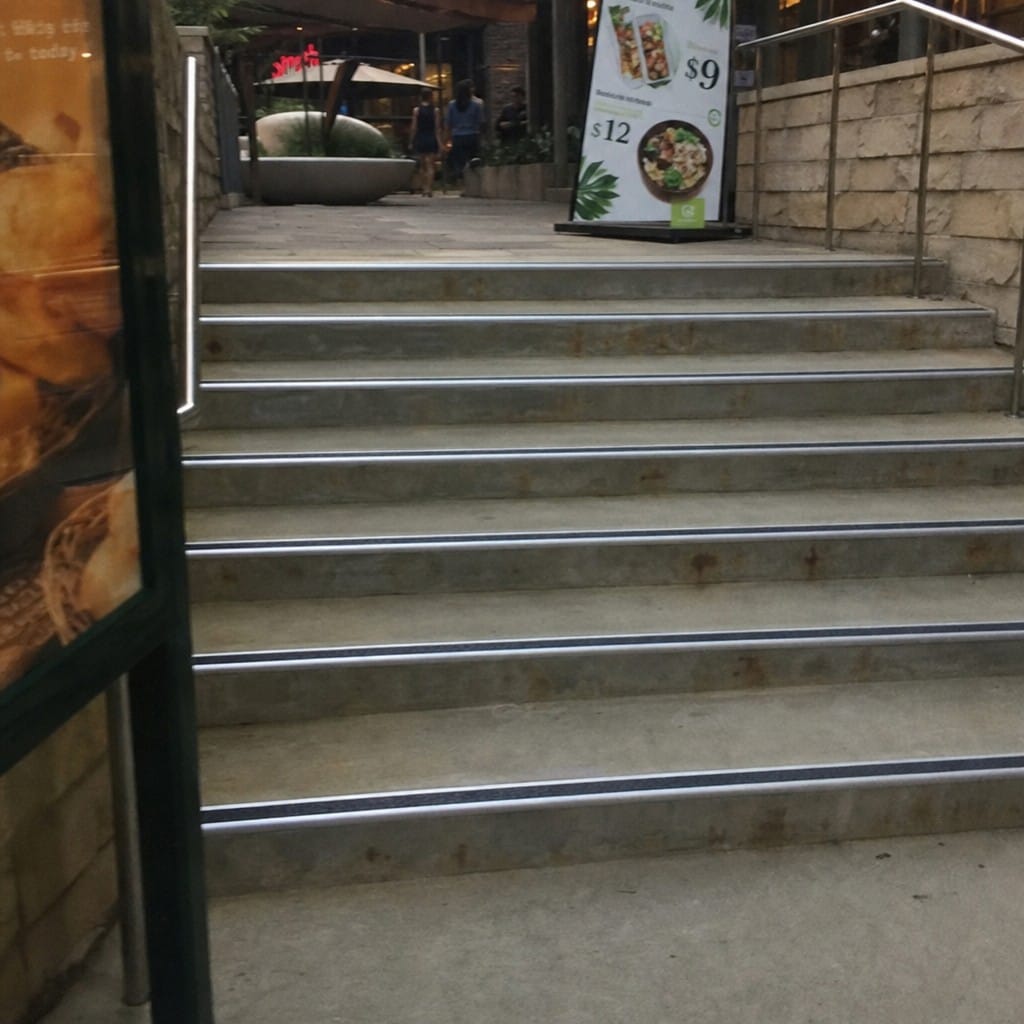 Customer photo review of Retro-Fit Stainless Steel Anti-Slip Stair Nosing R10 | No Tile Removal | 4 Colours | 34mm & 59mm
