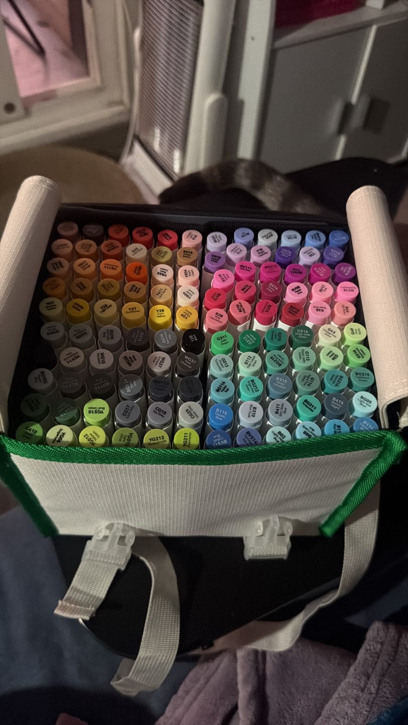 Customer photo review of Ohuhu - Set 120 Marcadores al Alcohol Honolulu A Doble Punta