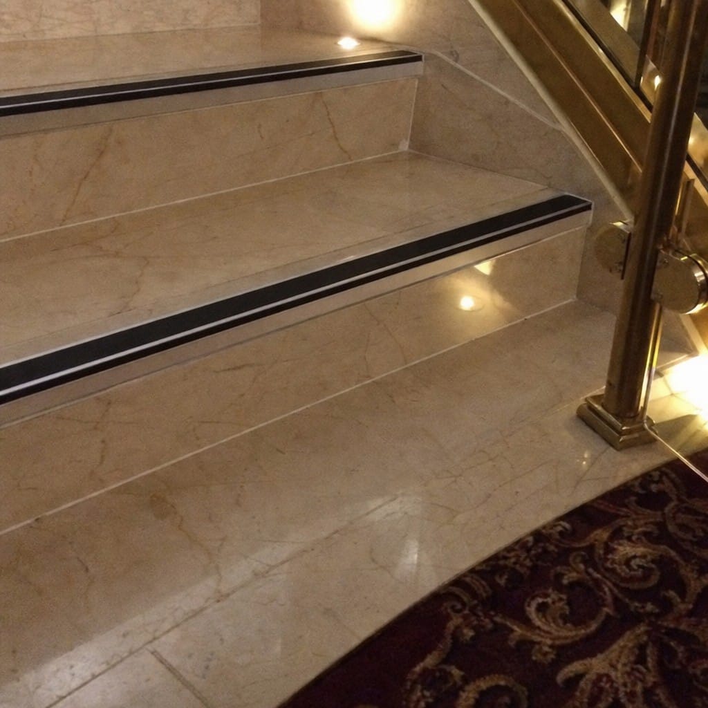 Customer photo review of Heavy Duty Tile-In Stair Nosing | Ceramic & Porcelain Stair Nose Profile