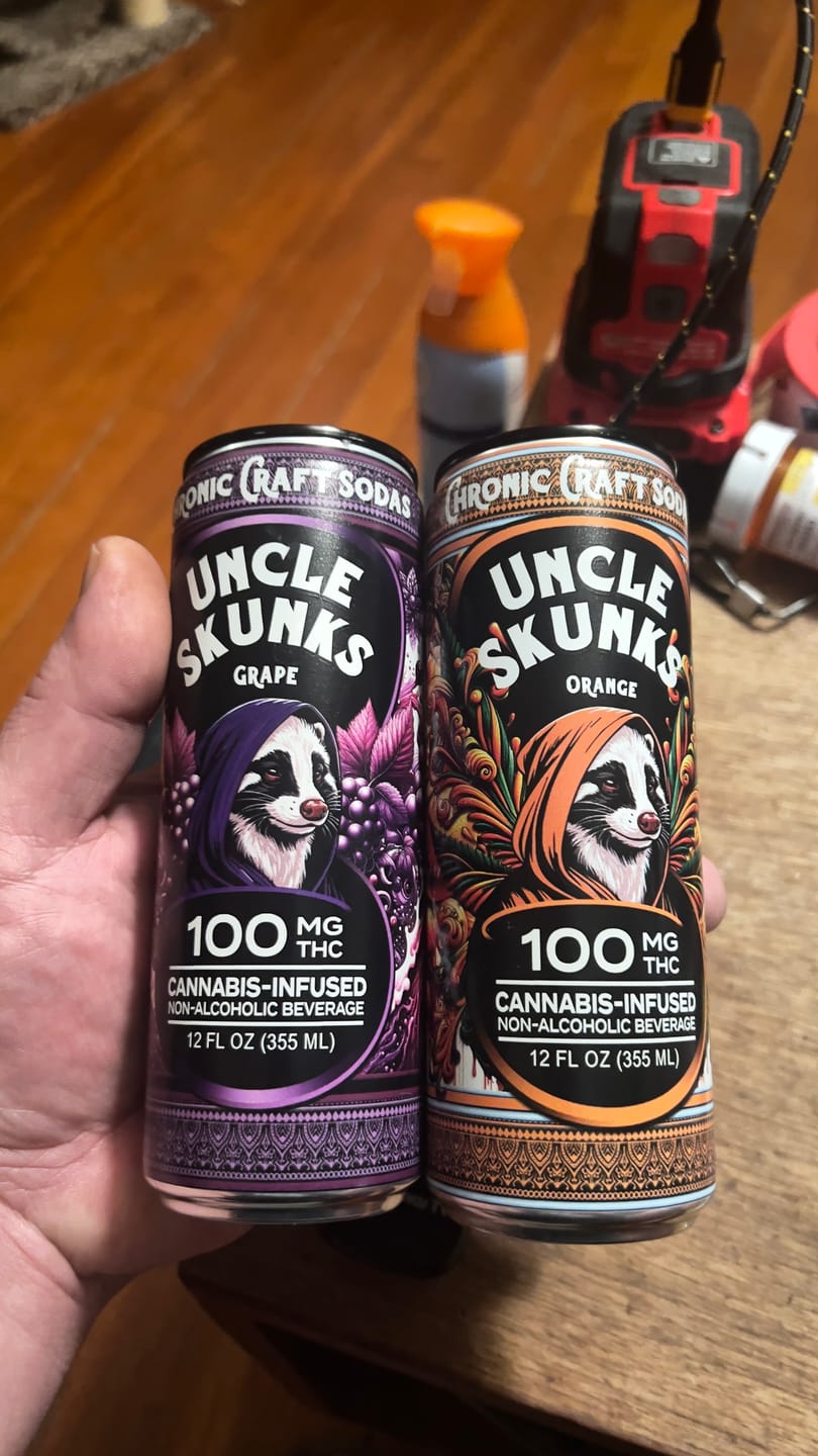Customer photo review of Grape | 100 mg | 12oz Chronic Craft Soda