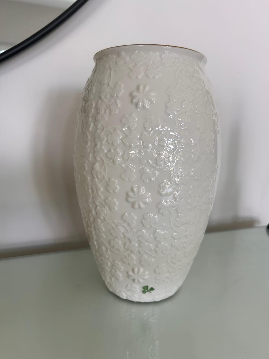 Customer photo review of Belleek Classic Field of Shamrocks Vase