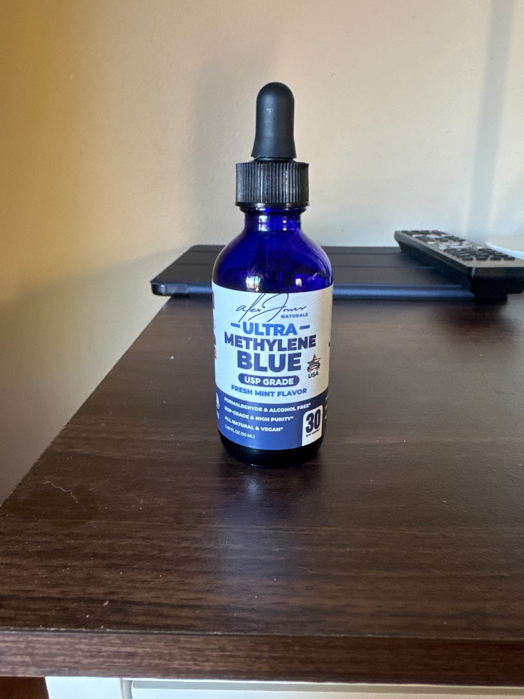 Customer photo review of Ultra Methylene Blue - Fresh Mint Flavor (50mL) (30 Servings)