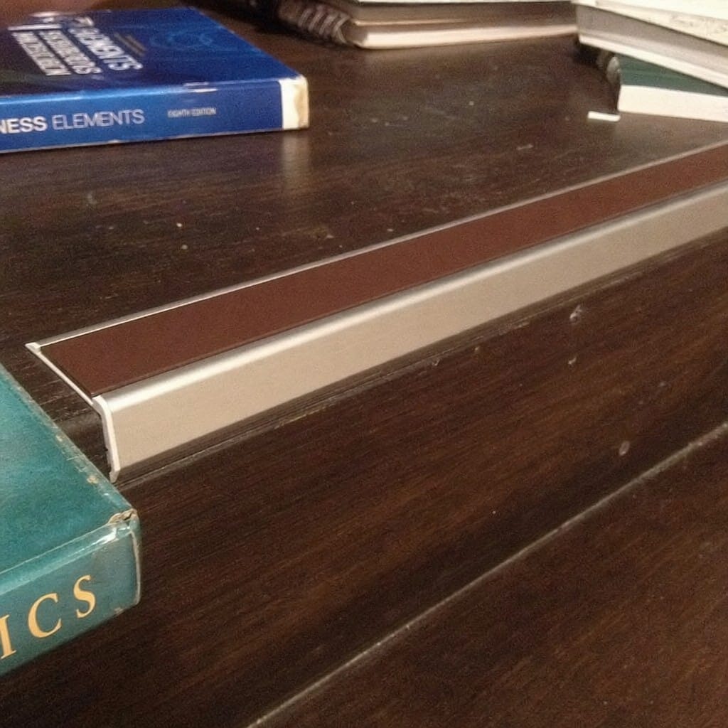 Customer photo review of Safety Stair Nosing 66x32mm DDA Compliant Aluminium Commercial