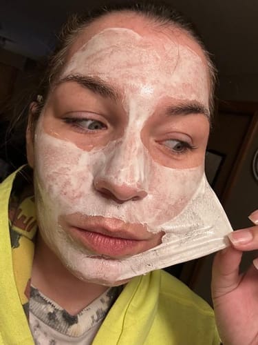Customer photo review of Collagen Night Wrapping Mask