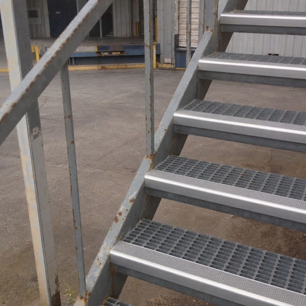 Customer photo review of Anti Slip Stair Nosing 60x32mm Aluminium External Safety