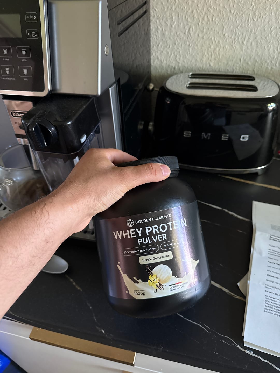 Customer photo review of Whey Protein - 1000g Pulver