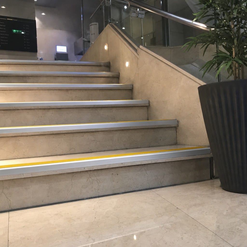 Customer photo review of Aluminium Stair Nosing 70x40mm Bullnose, Anti-Slip PVC Insert, 11 Colours