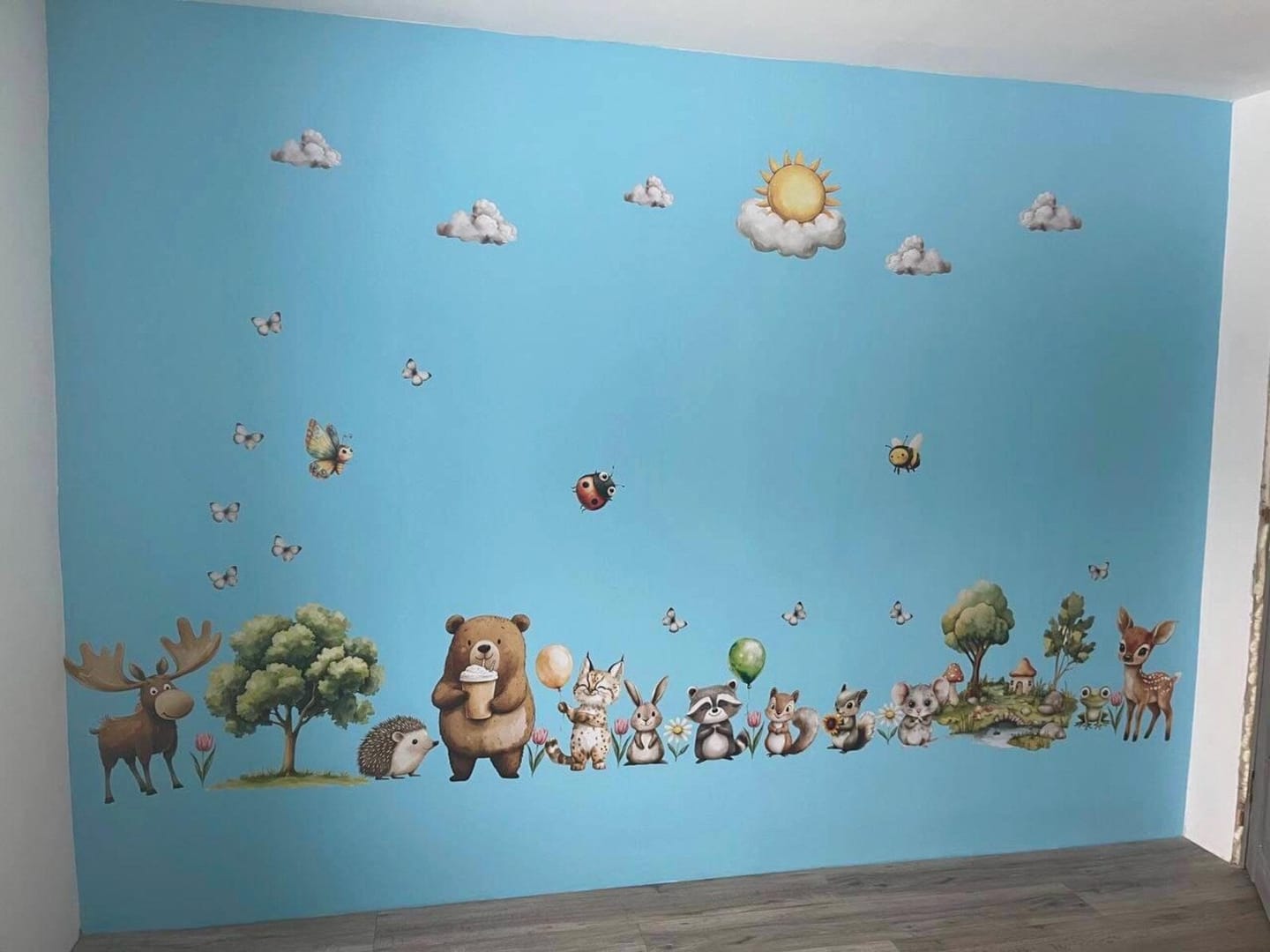 Customer photo review of Woodland Animal Wall decals (35.11)