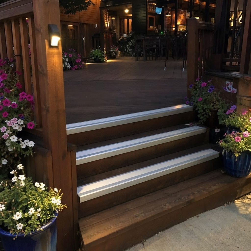 Customer photo review of Aluminium Stair Nosing 60x55mm Anti Slip Visibility Edge