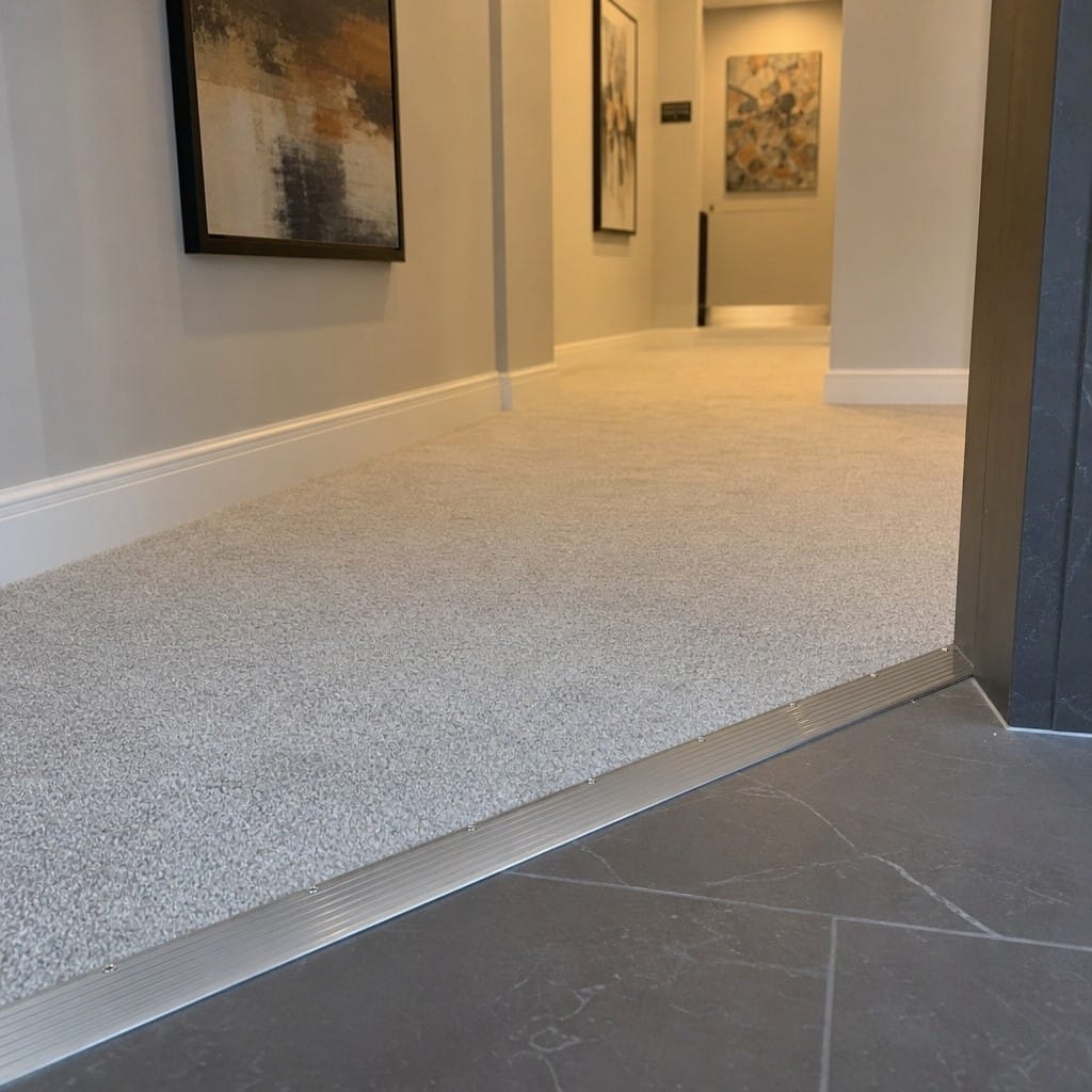 Customer photo review of Carpet Bar 60mm Aluminium Strip 8mm Low Profile 0.9m 2.7m