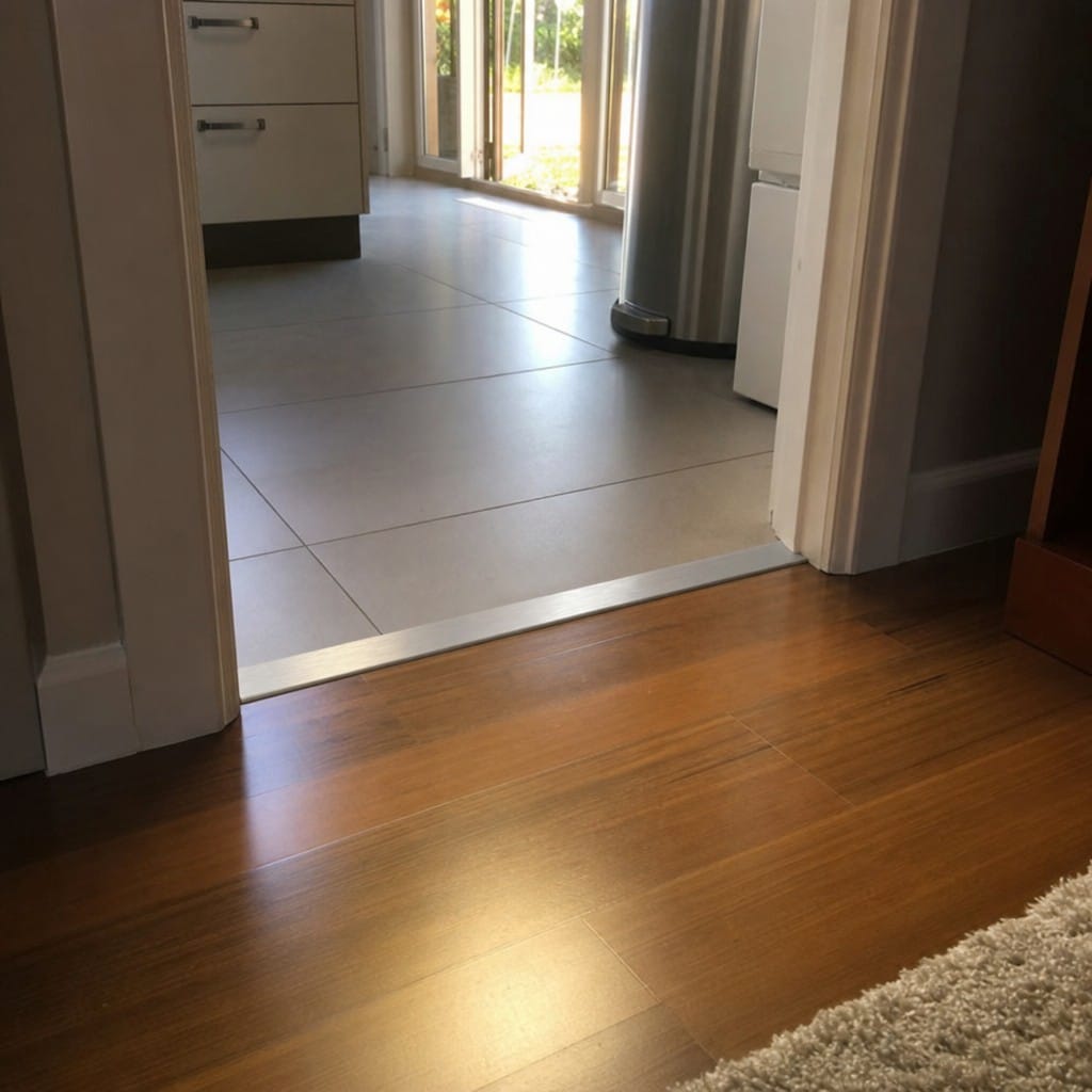 Customer photo review of Aluminium Door Threshold Cover Strip 38mm Self-Adhesive, 8 Finishes