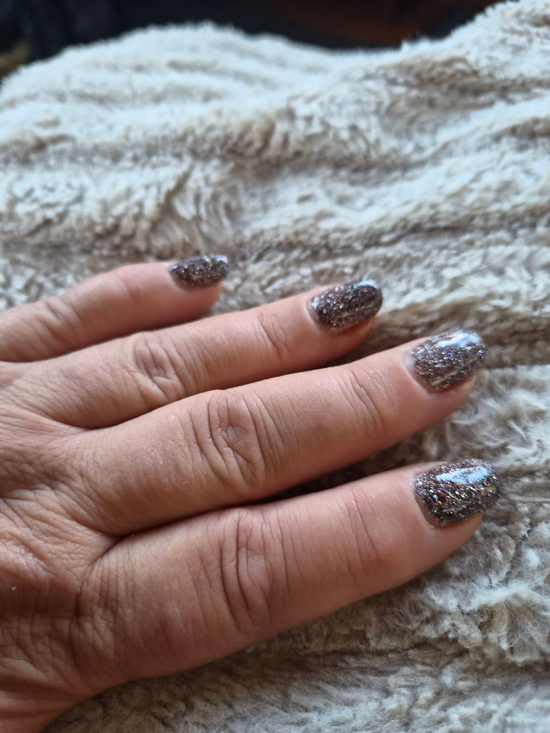 Customer photo review of Sweet Pink Bling Dipping Powder
