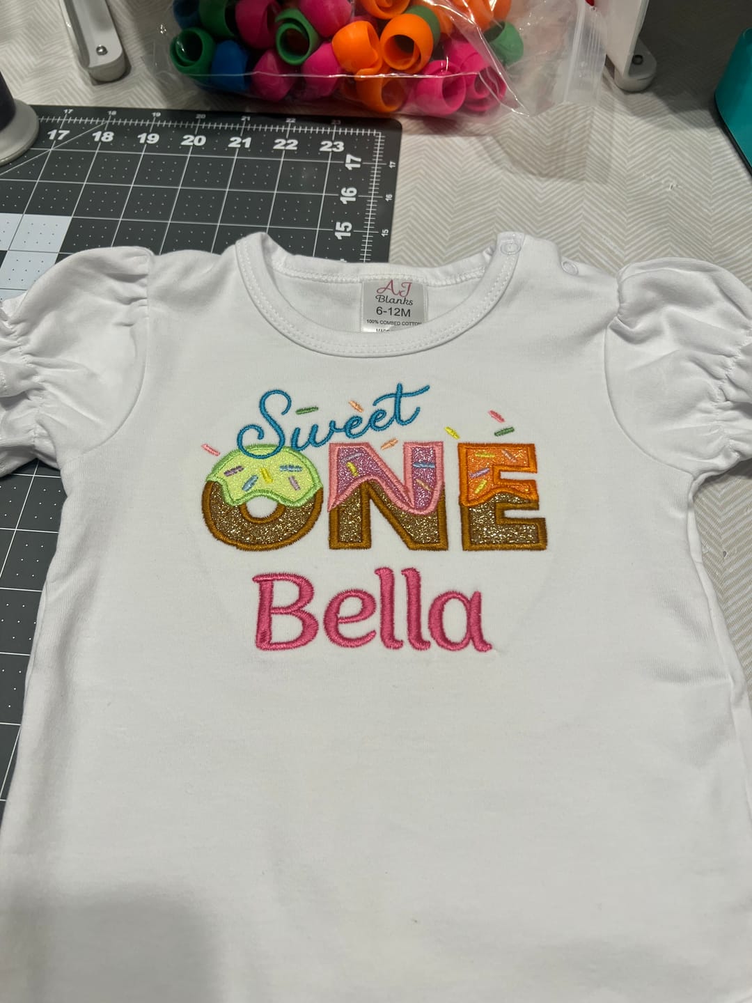 Customer photo review of Girl's Ruffle Short Sleeve Bodysuits