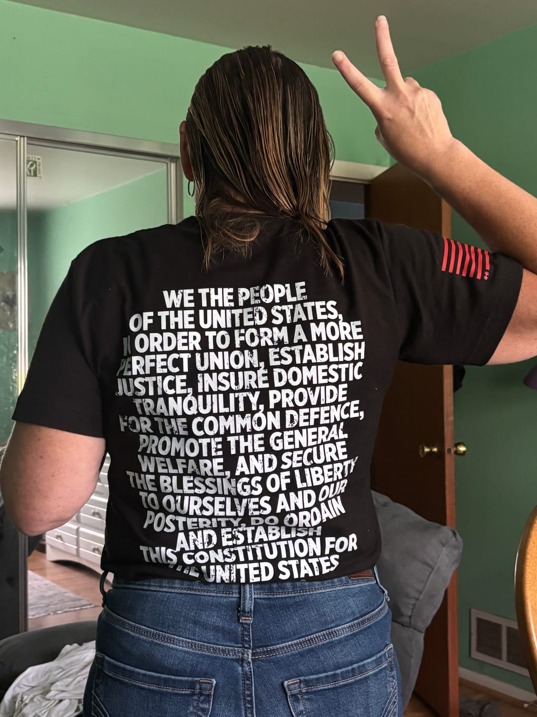 Customer photo review of We The People Constitution T-Shirt