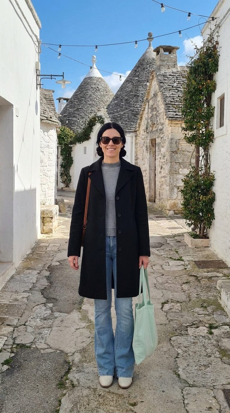 Customer photo review of Turndown Collar Coat Tailored Fit for Cozy Everyday Wear