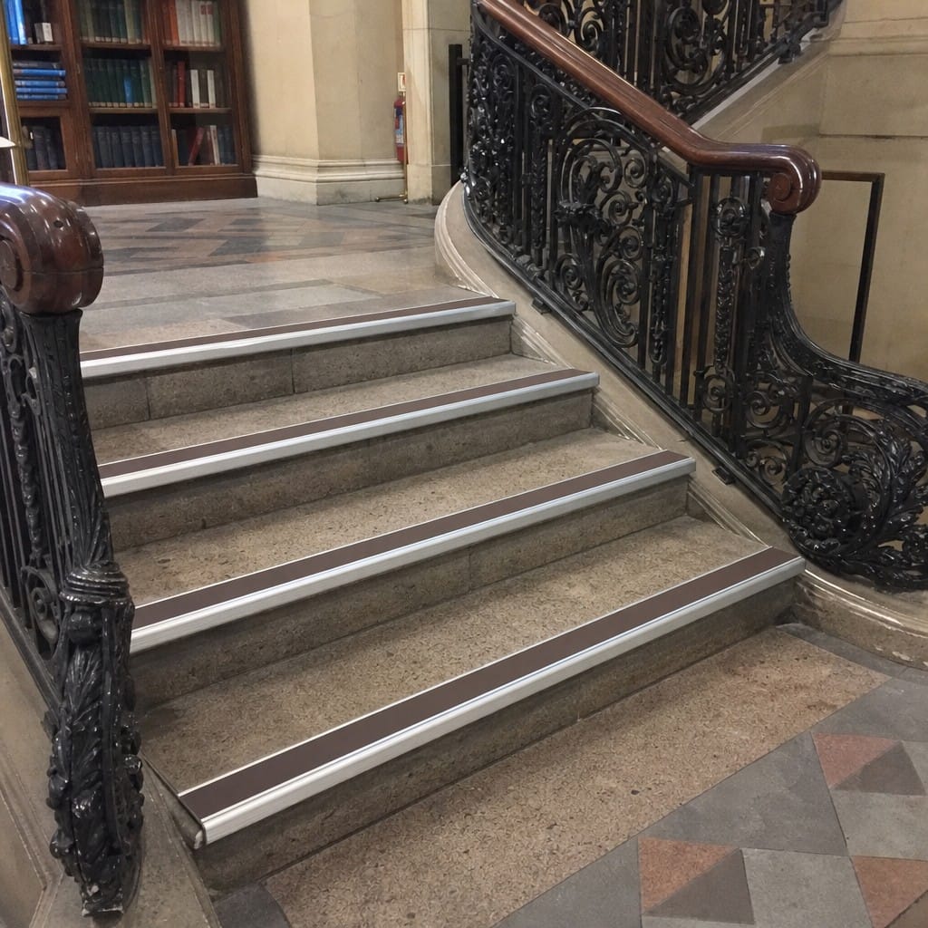Customer photo review of Safety Stair Nosing 66x32mm DDA Compliant Aluminium Commercial