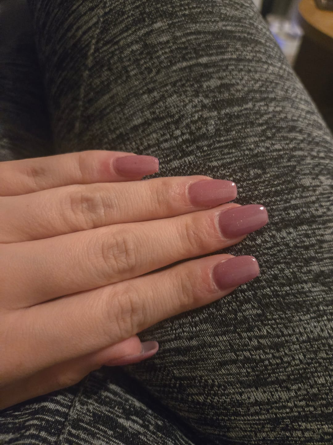 Customer photo review of Mauve Whisper Dipping Powder