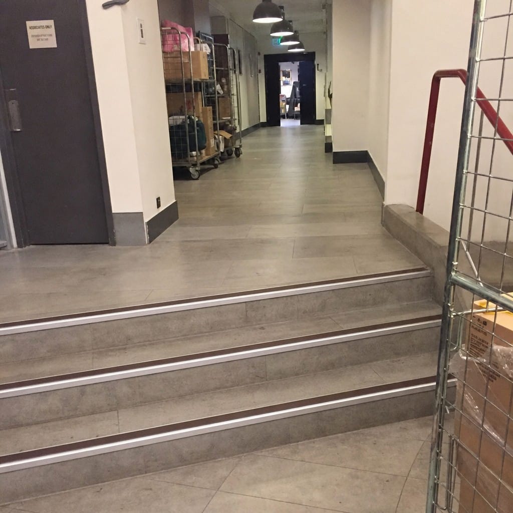 Customer photo review of Safety Stair Nosing 66x32mm DDA Compliant Aluminium Commercial