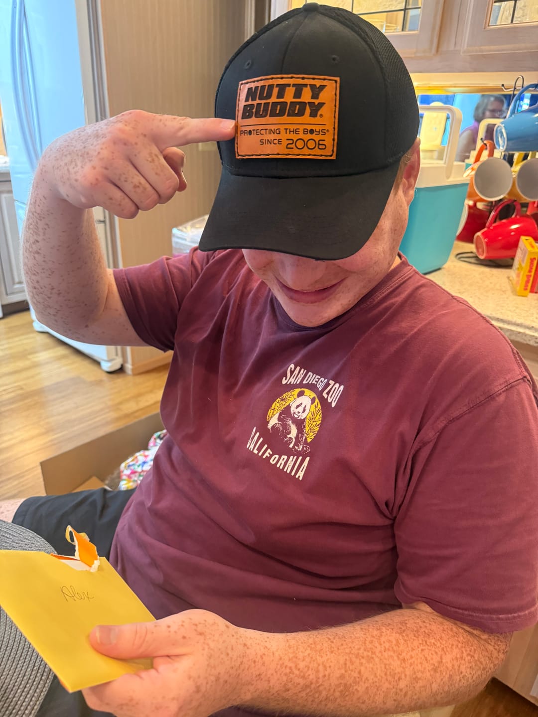 Customer photo review of NuttyBuddy® Leather Patch Hat – Black