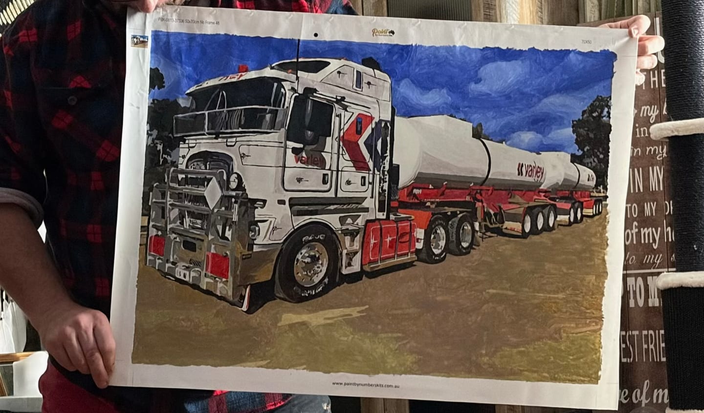 Customer photo review of Custom Paint By Numbers