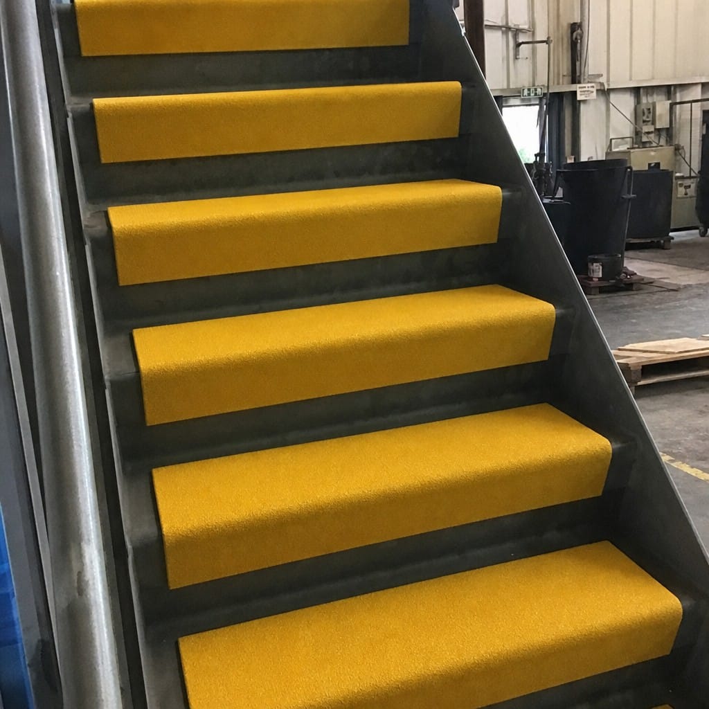 Customer photo review of GRP Anti-Slip Stair Tread Covers 4mm Heavy Duty | Yellow | DDA Compliant | 6 Lengths
