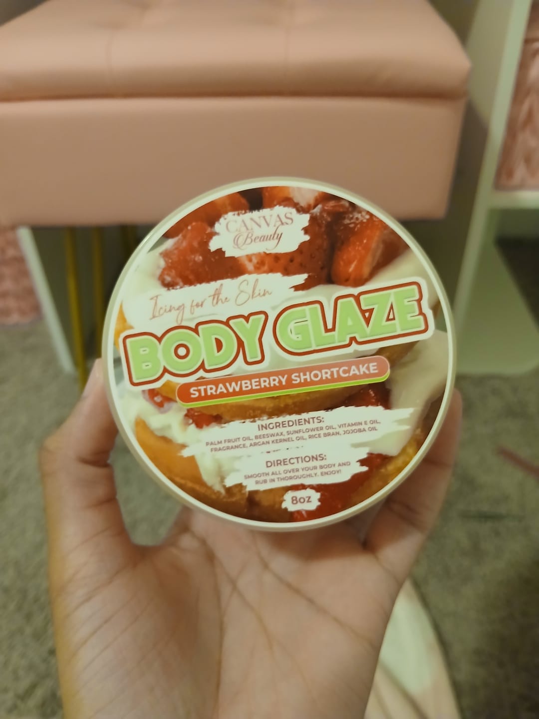Customer photo review of BODY GLAZE: STRAWBERRY SHORTCAKE